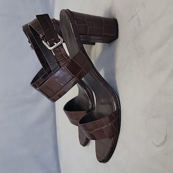 Jil Sander, High Heel  Leather Sandals, Color Brown, Size 41EU